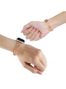 Crossed Ring Watch Strap for Apple Watch Series 10 42mm / 9 8 7 41mm / 6 5 4 SE (2022) SE (2023) SE 40mm / 3 2 1 38mm Zinc Alloy Wrist Band - Rose Gold