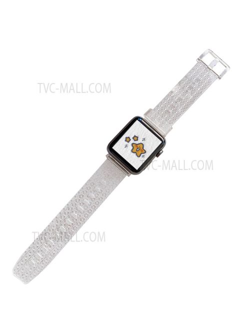 Diamond Textured Soft Silicone Strap Watch Band Strap for Apple Watch Ultra 2 49mm / Series 9 45mm / SE (2023) 44mm / Series 3 / 2 / 1 42mm / Apple Watch Series 6 / 5 / 4 / SE 44mm / SE (2022) 44mm / Ultra 49mm / Series 8 45mm / 7 45mm