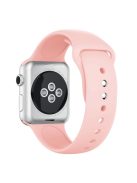 Double Buckle Soft Silicone Sport Watch Band for Apple Watch Series 10 46mm / Ultra 2 Ultra 49mm / 9 8 7 45mm / SE (2023) SE (2022) SE 6 5 4 44mm / 3 2 1 42mm - Pink