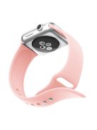 Double Buckle Soft Silicone Sport Watch Band for Apple Watch Series 10 46mm / Ultra 2 Ultra 49mm / 9 8 7 45mm / SE (2023) SE (2022) SE 6 5 4 44mm / 3 2 1 42mm - Pink