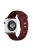 Double Buckle Soft Silicone Sport Watch Band for Apple Watch Series 10 46mm / Ultra 2 Ultra 49mm / 9 8 7 45mm / SE (2023) SE (2022) SE 6 5 4 44mm / 3 2 1 42mm - Wine Red