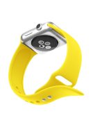 Double Buckle Soft Silicone Sport Watch Band for Apple Watch Series 10 46mm / Ultra 2 Ultra 49mm / 9 8 7 45mm / SE (2023) SE (2022) SE 6 5 4 44mm / 3 2 1 42mm - Yellow