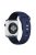 Double Buckle Soft Silicone Sport Watch Bracelet for Apple Watch Series 10 42mm / 9 8 7 41mm / SE (2023) SE (2022) SE 6 5 4 40mm / 3 2 1 38mm - Dark Blue