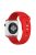 Double Buckle Soft Silicone Sport Watch Bracelet for Apple Watch Series 10 42mm / 9 8 7 41mm / SE (2023) SE (2022) SE 6 5 4 40mm / 3 2 1 38mm - Red