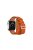 Double Tour Contrast Color Genuine Leather Watchband Strap for Apple Watch Series 10 42mm / 9 8 7 41mm / SE (2023) SE (2022) SE 6 5 4 40mm / 3 2 1 38mm - Orange