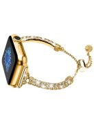 Dressy Bracelet for Apple Watch Series 10 46mm / Ultra 2 Ultra 49mm /  Series 9 8 7 45mm / 6 5 4 SE (2023) SE (2022) SE 44mm / 3 2 1 42mm , Rhinestone Decor Copper Watch Band - Gold