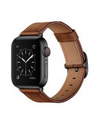 DS Style Genuine Leather Watch Band for Apple Watch Ultra 49mm / Ultra 2 49mm / Series 9 45mm / SE (2023) 44mm / Series 8 / 7 45mm / Series 6 / SE / SE (2022) 44m / 5 / 4 44mm / Series 1 / 2 / 3 42mm - Coffee