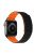 Dual Color Magnetic Silicone Watch Strap Wrist Band for Apple Watch Series 10 46mm / Ultra 2 Ultra 49mm / 9 8 7 45mm / SE (2023) SE (2022) SE 6 5 4 44mm / 3 2 1 42mm - Black / Orange