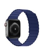 Dual Color Magnetic Silicone Watch Strap Wrist Band for Apple Watch Series 10 46mm / Ultra 2 Ultra 49mm / 9 8 7 45mm / SE (2023) SE (2022) SE 6 5 4 44mm / 3 2 1 42mm - Blue