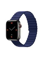 Dual Color Magnetic Silicone Watch Strap Wrist Band for Apple Watch Series 10 46mm / Ultra 2 Ultra 49mm / 9 8 7 45mm / SE (2023) SE (2022) SE 6 5 4 44mm / 3 2 1 42mm - Blue