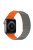 Dual Color Magnetic Silicone Watch Strap Wrist Band for Apple Watch Series 10 46mm / Ultra 2 Ultra 49mm / 9 8 7 45mm / SE (2023) SE (2022) SE 6 5 4 44mm / 3 2 1 42mm - Grey / Orange