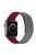 Dual Color Magnetic Silicone Watch Strap Wrist Band for Apple Watch Series 10 46mm / Ultra 2 Ultra 49mm / 9 8 7 45mm / SE (2023) SE (2022) SE 6 5 4 44mm / 3 2 1 42mm - Grey / Wine Red