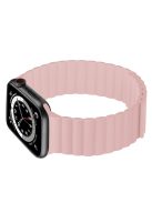 Dual Color Magnetic Silicone Watch Strap Wrist Band for Apple Watch Series 10 46mm / Ultra 2 Ultra 49mm / 9 8 7 45mm / SE (2023) SE (2022) SE 6 5 4 44mm / 3 2 1 42mm - Pink