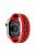 Dual Color Round Holes Silicone Smart Watch Strap Replacement Watchband [Size: L] for Apple Watch Series 10 42mm / 9 8 7 41mm / 6 5 4 SE SE (2022) SE (2023) 40mm / 3 2 1 38mm - Black / Red