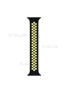 Dual Color Round Holes Silicone Smart Watch Strap Replacement Watchband [Size: L] for Apple Watch Series 10 42mm / 9 8 7 41mm / 6 5 4 SE SE (2022) SE (2023) 40mm / 3 2 1 38mm - Yellow