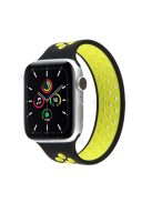 Dual Color Round Holes Silicone Smart Watch Strap Replacement Watchband [Size: L] for Apple Watch Series 10 42mm / 9 8 7 41mm / 6 5 4 SE SE (2022) SE (2023) 40mm / 3 2 1 38mm - Yellow