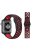 Dual Color Silicone Smart Watch Strap Replace Band for Apple Watch Series 5 / 4 44mm, Series 3 / 2 / 1 42mm, Size: M / L - Black / Red