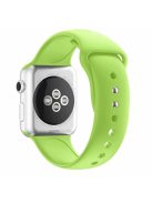 Dual Pin Buckle Silicone Watch Strap for Apple Watch Series 10 42mm / 9 8 7 41mm / SE (2023) SE (2022) SE 6 5 4 40mm / 3 2 1 38mm - Green