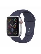 Dual Pin Buckle Silicone Watch Strap for Apple Watch Series 10 42mm / 9 8 7 41mm / SE (2023) SE (2022) SE 6 5 4 40mm / 3 2 1 38mm - Midnight Blue