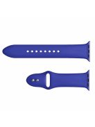 Dual Pin Buckle Silicone Watch Strap for Apple Watch Series 10 42mm / 9 8 7 41mm / SE (2023) SE (2022) SE 6 5 4 40mm / 3 2 1 38mm - Navy Blue