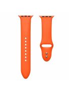 Dual Pin Buckle Silicone Watch Strap for Apple Watch Series 10 42mm / 9 8 7 41mm / SE (2023) SE (2022) SE 6 5 4 40mm / 3 2 1 38mm - Orange