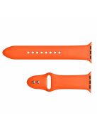 Dual Pin Buckle Silicone Watch Strap for Apple Watch Series 10 42mm / 9 8 7 41mm / SE (2023) SE (2022) SE 6 5 4 40mm / 3 2 1 38mm - Orange