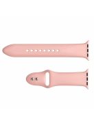 Dual Pin Buckle Silicone Watch Strap for Apple Watch Series 10 42mm / 9 8 7 41mm / SE (2023) SE (2022) SE 6 5 4 40mm / 3 2 1 38mm - Pink