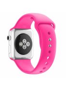 Dual Pin Buckle Silicone Watch Strap for Apple Watch Series 10 42mm / 9 8 7 41mm / SE (2023) SE (2022) SE 6 5 4 40mm / 3 2 1 38mm - Rose