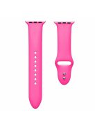 Dual Pin Buckle Silicone Watch Strap for Apple Watch Series 10 42mm / 9 8 7 41mm / SE (2023) SE (2022) SE 6 5 4 40mm / 3 2 1 38mm - Rose