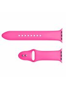 Dual Pin Buckle Silicone Watch Strap for Apple Watch Series 10 42mm / 9 8 7 41mm / SE (2023) SE (2022) SE 6 5 4 40mm / 3 2 1 38mm - Rose