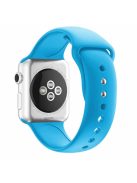 Dual Pin Buckle Silicone Watch Strap for Apple Watch Series 10 42mm / 9 8 7 41mm / SE (2023) SE (2022) SE 6 5 4 40mm / 3 2 1 38mm - Sky Blue