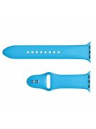 Dual Pin Buckle Silicone Watch Strap for Apple Watch Series 10 42mm / 9 8 7 41mm / SE (2023) SE (2022) SE 6 5 4 40mm / 3 2 1 38mm - Sky Blue