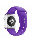 Dual Pin Buckle Silicone Watch Strap for Apple Watch Series 10 46mm / Ultra 2 Ultra 49mm / 9 8 7 45mm / SE (2023) SE (2022) SE 6 5 4 44mm / 3 2 1 42mm - Purple