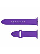 Dual Pin Buckle Silicone Watch Strap for Apple Watch Series 10 46mm / Ultra 2 Ultra 49mm / 9 8 7 45mm / SE (2023) SE (2022) SE 6 5 4 44mm / 3 2 1 42mm - Purple