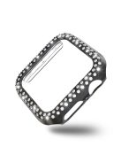 Dual-row Rhinestone Decor Smart Watch PC Case for Apple Watch Series 4 44mm - Black