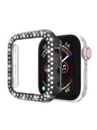 Dual-row Rhinestone Decor Smart Watch PC Case for Apple Watch Series 4 44mm - Black