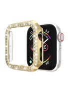 Dual-row Rhinestone Decor Smart Watch PC Case for Apple Watch Series 4 44mm - Gold