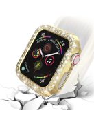 Dual-row Rhinestone Decor Smart Watch PC Case for Apple Watch Series 4 44mm - Gold