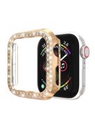 Dual-row Rhinestone Decor Smart Watch PC Case for Apple Watch Series 4 44mm - Rose Gold