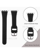 Durable Stylish Genuine Leather Watch Band Quick Release Strap Replacement for Apple Watch Series 10 46mm / Ultra 2 Ultra 49mm / 9 8 7 45mm / SE (2023) SE (2022) SE 6 5 4 44mm / 3 2 1 42mm - Black