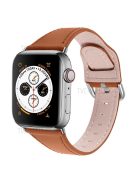 Durable Stylish Genuine Leather Watch Band Quick Release Strap Replacement for Apple Watch Series 10 46mm / Ultra 2 Ultra 49mm / 9 8 7 45mm / SE (2023) SE (2022) SE 6 5 4 44mm / 3 2 1 42mm - Brown