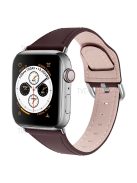 Durable Stylish Genuine Leather Watch Band Quick Release Strap Replacement for Apple Watch Series 10 46mm / Ultra 2 Ultra 49mm / 9 8 7 45mm / SE (2023) SE (2022) SE 6 5 4 44mm / 3 2 1 42mm - Chocolate