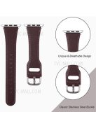 Durable Stylish Genuine Leather Watch Band Quick Release Strap Replacement for Apple Watch Series 10 46mm / Ultra 2 Ultra 49mm / 9 8 7 45mm / SE (2023) SE (2022) SE 6 5 4 44mm / 3 2 1 42mm - Chocolate