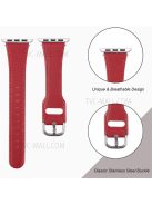 Durable Stylish Genuine Leather Watch Band Quick Release Strap Replacement for Apple Watch Series 10 46mm / Ultra 2 Ultra 49mm / 9 8 7 45mm / SE (2023) SE (2022) SE 6 5 4 44mm / 3 2 1 42mm - Red