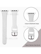 Durable Stylish Genuine Leather Watch Band Quick Release Strap Replacement for Apple Watch Series 10 46mm / Ultra 2 Ultra 49mm / 9 8 7 45mm / SE (2023) SE (2022) SE 6 5 4 44mm / 3 2 1 42mm - White