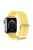 DUX DUCIS Band for Apple Watch Series 10 42mm / 9 8 7 41mm / SE (2023) SE (2022) SE 6 5 4 40mm / 3 2 1 38mm Wave Design Rubber Watch Strap - Yellow