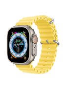 DUX DUCIS Band for Apple Watch Series 10 42mm / 9 8 7 41mm / SE (2023) SE (2022) SE 6 5 4 40mm / 3 2 1 38mm Wave Design Rubber Watch Strap - Yellow