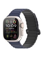 DUX DUCIS For Apple Watch 10 46mm / Ultra 2 / Ultra 49mm / 9 8 7 45mm / SE (2023) SE (2022) SE 6 5 4 44mm / 3 2 1 42mm Magnetic Silicone Band - Black+Blue