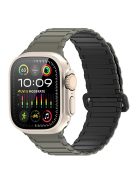 DUX DUCIS For Apple Watch 10 46mm / Ultra 2 / Ultra 49mm / 9 8 7 45mm / SE (2023) SE (2022) SE 6 5 4 44mm / 3 2 1 42mm Magnetic Silicone Band - Black+Green