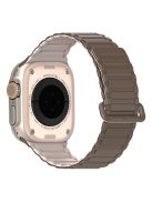 DUX DUCIS For Apple Watch 10 46mm / Ultra 2 / Ultra 49mm / 9 8 7 45mm / SE (2023) SE (2022) SE 6 5 4 44mm / 3 2 1 42mm Magnetic Silicone Band - Brown+Grey